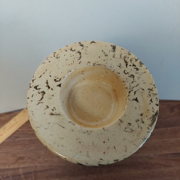 Vintage* Red Apples Ceramic Cylinder Vase - Picture 5 of 9